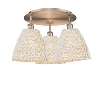 Bristol Natural - 3 Light - 21 inch - Antique Copper - Semi-Flush Mount (3442|516-3C-AC-NBD-9-NAT)