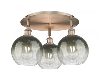 Brookhaven Globe - 3 Light - 20 inch - Antique Copper - Semi-Flush Mount (3442|516-3C-AC-G483-8SL)