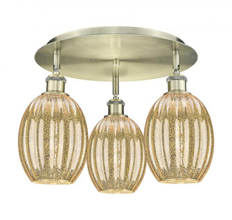 Preston Bulb - 3 Light - 18 inch - Antique Brass - Semi-Flush Mount (3442|516-3C-AB-G459-6ME)
