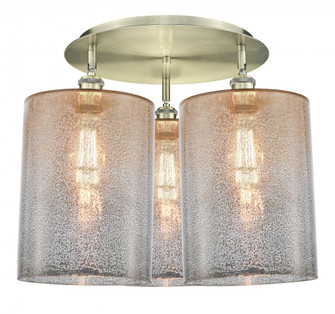 Cobbleskill - 3 Light - 21 inch - Antique Brass - Semi-Flush Mount (3442|516-3C-AB-G116-L)