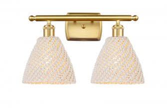 Bristol Natural - 2 Light - 18 inch - Satin Gold - Bath Vanity Light (3442|516-2W-SG-NBD-75-NAT)