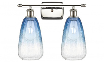 Brookhaven Almond - 2 Light - 16 inch - Polished Nickel - Bath Vanity Light (3442|516-2W-PN-G480-6SB)