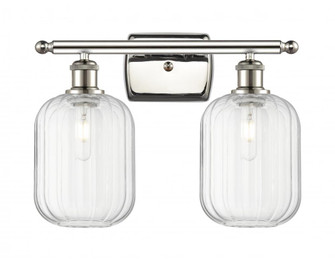 Preston Cylinder - 2 Light - 17 inch - Polished Nickel - Bath Vanity Light (3442|516-2W-PN-G460-7CL)