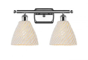 Bristol Natural - 2 Light - 18 inch - Polished Chrome - Bath Vanity Light (3442|516-2W-PC-NBD-75-NAT)