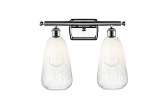 Brookhaven Almond - 2 Light - 16 inch - Polished Chrome - Bath Vanity Light (3442|516-2W-PC-G480-6OP)