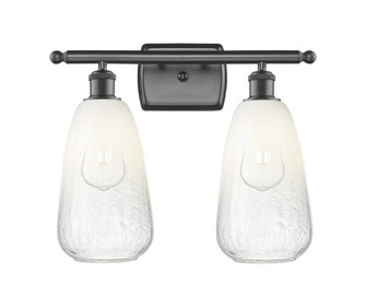 Brookhaven Almond - 2 Light - 16 inch - Oil Rubbed Bronze - Bath Vanity Light (3442|516-2W-OB-G480-6OP)