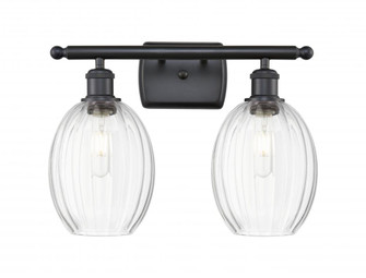 Preston Bulb - 2 Light - 16 inch - Matte Black - Bath Vanity Light (3442|516-2W-BK-G459-6CL)