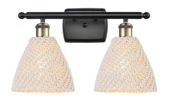 Bristol Natural - 2 Light - 18 inch - Black Antique Brass - Bath Vanity Light (3442|516-2W-BAB-NBD-75-NAT)
