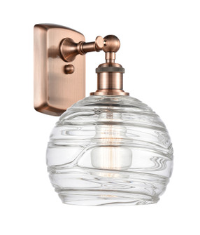 Athens Deco Swirl - 1 Light - 8 inch - Antique Copper - Sconce (3442|516-1W-AC-G1213-8CL)