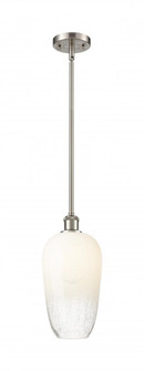 Brookhaven Flute - 1 Light - 7 inch - Brushed Satin Nickel - Stem hung - Mini Pendant (3442|516-1S-SN-G484-7OP)
