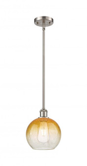 Brookhaven Globe - 1 Light - 8 inch - Brushed Satin Nickel - Stem hung - Mini Pendant (3442|516-1S-SN-G483-8AM)