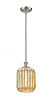 Preston Cylinder - 1 Light - 7 inch - Brushed Satin Nickel - Stem hung - Mini Pendant (3442|516-1S-SN-G460-7ME)