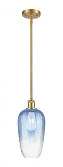 Brookhaven Flute - 1 Light - 7 inch - Satin Gold - Stem hung - Mini Pendant (3442|516-1S-SG-G484-7SB)