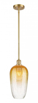 Brookhaven Flute - 1 Light - 7 inch - Satin Gold - Stem hung - Mini Pendant (3442|516-1S-SG-G484-7AM)
