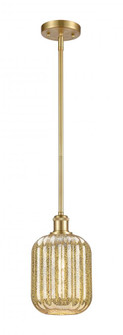 Preston Cylinder - 1 Light - 7 inch - Satin Gold - Stem hung - Mini Pendant (3442|516-1S-SG-G460-7ME)