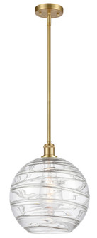 Athens Deco Swirl - 1 Light - 12 inch - Satin Gold - Stem hung - Mini Pendant (3442|516-1S-SG-G1213-12CL)