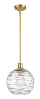 Athens Deco Swirl - 1 Light - 10 inch - Satin Gold - Stem hung - Mini Pendant (3442|516-1S-SG-G1213-10CL)