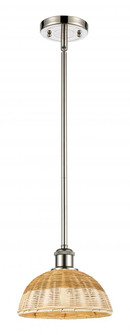 Bristol Natural II - 1 Light - 9 inch - Polished Nickel - Stem hung - Mini Pendant (3442|516-1S-PN-NBD2-9-NAT)