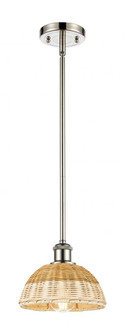 Bristol Natural II - 1 Light - 8 inch - Polished Nickel - Stem hung - Mini Pendant (3442|516-1S-PN-NBD2-75-NAT)