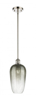 Brookhaven Flute - 1 Light - 7 inch - Polished Nickel - Stem hung - Mini Pendant (3442|516-1S-PN-G484-7SL)