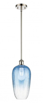 Brookhaven Flute - 1 Light - 7 inch - Polished Nickel - Stem hung - Mini Pendant (3442|516-1S-PN-G484-7SB)