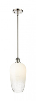 Brookhaven Flute - 1 Light - 7 inch - Polished Nickel - Stem hung - Mini Pendant (3442|516-1S-PN-G484-7OP)
