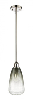 Brookhaven Almond - 1 Light - 6 inch - Polished Nickel - Stem hung - Mini Pendant (3442|516-1S-PN-G480-6SL)