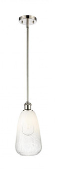 Brookhaven Almond - 1 Light - 6 inch - Polished Nickel - Stem hung - Mini Pendant (3442|516-1S-PN-G480-6OP)