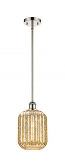 Preston Cylinder - 1 Light - 7 inch - Polished Nickel - Stem hung - Mini Pendant (3442|516-1S-PN-G460-7ME)