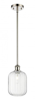 Preston Cylinder - 1 Light - 7 inch - Polished Nickel - Stem hung - Mini Pendant (3442|516-1S-PN-G460-7CL)