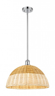Bristol Natural II - 1 Light - 16 inch - Polished Chrome - Stem hung - Mini Pendant (3442|516-1S-PC-NBD2-16-NAT)