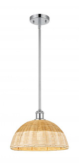 Bristol Natural II - 1 Light - 12 inch - Polished Chrome - Stem hung - Mini Pendant (3442|516-1S-PC-NBD2-12-NAT)