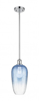 Brookhaven Flute - 1 Light - 7 inch - Polished Chrome - Stem hung - Mini Pendant (3442|516-1S-PC-G484-7SB)