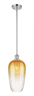 Brookhaven Flute - 1 Light - 7 inch - Polished Chrome - Stem hung - Mini Pendant (3442|516-1S-PC-G484-7AM)