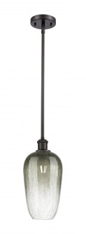 Brookhaven Flute - 1 Light - 7 inch - Oil Rubbed Bronze - Stem hung - Mini Pendant (3442|516-1S-OB-G484-7SL)