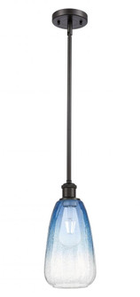 Brookhaven Almond - 1 Light - 6 inch - Oil Rubbed Bronze - Stem hung - Mini Pendant (3442|516-1S-OB-G480-6SB)