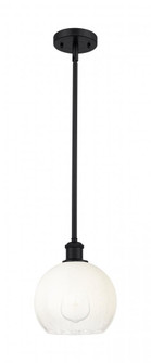 Brookhaven Globe - 1 Light - 8 inch - Matte Black - Stem hung - Mini Pendant (3442|516-1S-BK-G483-8OP)