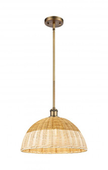 Bristol Natural II - 1 Light - 16 inch - Brushed Brass - Stem hung - Mini Pendant (3442|516-1S-BB-NBD2-16-NAT)