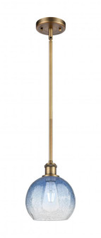 Brookhaven Globe - 1 Light - 8 inch - Brushed Brass - Stem hung - Mini Pendant (3442|516-1S-BB-G483-8SB)