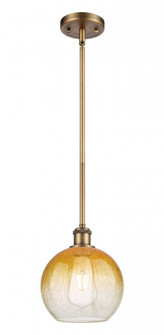 Brookhaven Globe - 1 Light - 8 inch - Brushed Brass - Stem hung - Mini Pendant (3442|516-1S-BB-G483-8AM)