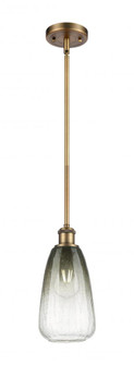 Brookhaven Almond - 1 Light - 6 inch - Brushed Brass - Stem hung - Mini Pendant (3442|516-1S-BB-G480-6SL)