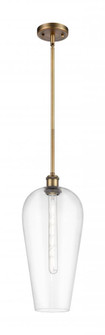 Chelsea - 1 Light - 8 inch - Brushed Brass - Stem hung - Mini Pendant (3442|516-1S-BB-G456-8CL)