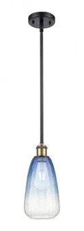 Brookhaven Almond - 1 Light - 6 inch - Black Antique Brass - Stem hung - Mini Pendant (3442|516-1S-BAB-G480-6SB)