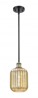 Preston Cylinder - 1 Light - 7 inch - Black Antique Brass - Stem hung - Mini Pendant (3442|516-1S-BAB-G460-7ME)