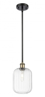 Preston Cylinder - 1 Light - 7 inch - Black Antique Brass - Stem hung - Mini Pendant (3442|516-1S-BAB-G460-7CL)