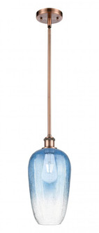Brookhaven Flute - 1 Light - 7 inch - Antique Copper - Stem hung - Mini Pendant (3442|516-1S-AC-G484-7SB)