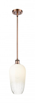 Brookhaven Flute - 1 Light - 7 inch - Antique Copper - Stem hung - Mini Pendant (3442|516-1S-AC-G484-7OP)