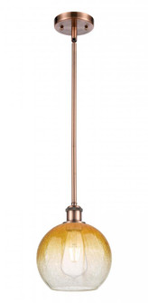 Brookhaven Globe - 1 Light - 8 inch - Antique Copper - Stem hung - Mini Pendant (3442|516-1S-AC-G483-8AM)