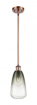 Brookhaven Almond - 1 Light - 6 inch - Antique Copper - Stem hung - Mini Pendant (3442|516-1S-AC-G480-6SL)