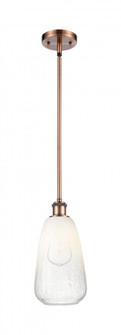 Brookhaven Almond - 1 Light - 6 inch - Antique Copper - Stem hung - Mini Pendant (3442|516-1S-AC-G480-6OP)